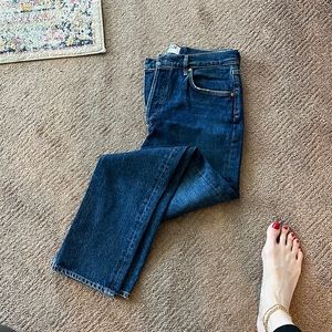 AGOLDE Remy high rise straight jeans in the color wink.